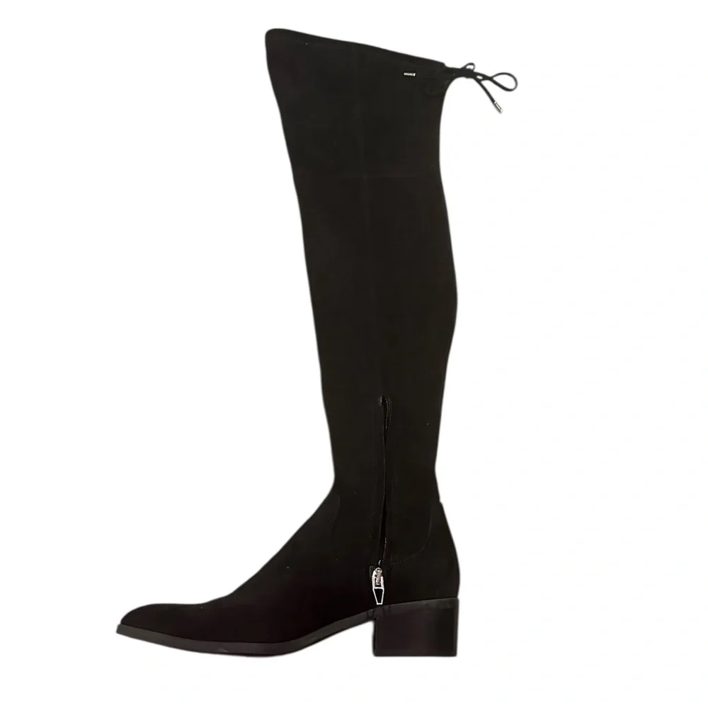 Dolce Vita microsuede black Over the knee thigh high minimalist luxe boots 8